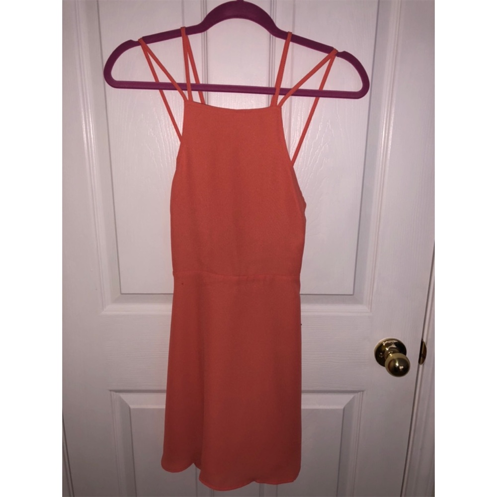 Coral open back nasty gal dress